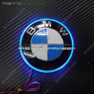 Эмблема BMW c LED подсветкой синий