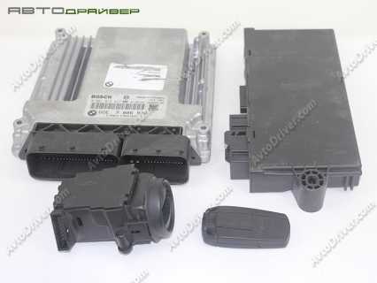 Комплект: ЭБУ BMW DDE 13617810950, ЭБУ BMW CAS3 61359395656, гнездо для ключа 66129172159 + ключ