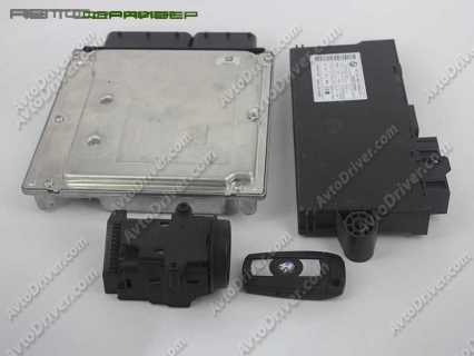 Комплект: ЭБУ BMW DDE 13617810950, ЭБУ BMW CAS3 61359395656, гнездо для ключа 66129172159 + ключ