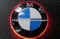Эмблема BMW c LED подсветкой красный
